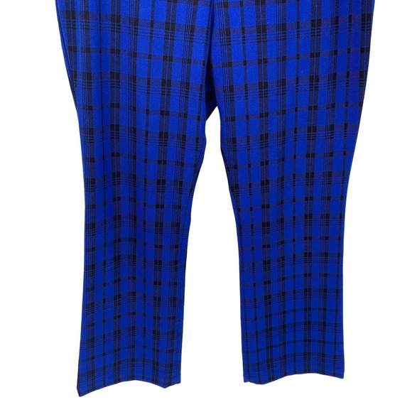 Free People Blue Plaid Pants Womens Size 8 - Picture 3 of 8